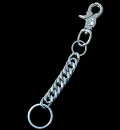 真鍮 シルバー 喜平チェーン　キーリング キーフック キーホルダー ブラス