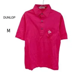DUNLOP ダンロップ 半袖ポロシャツ コットン ピンク M ゴルフウェア