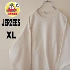USA古着 JERZEES スウェット　無地　XL ホワイト