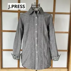 美品　ジェイプレス　レディース　洗える　シャツ　ブラウス　トップス　長袖　Mのサムネイル