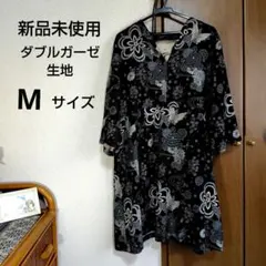 ダブルガーゼ生地 花柄ワンピース Mサイズ新品未使用