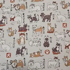 生地　ハギレ　KOKKA 　犬柄