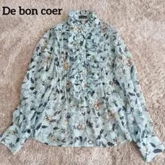 De bon coer フリルブラウス 五分袖 黒 - メルカリ