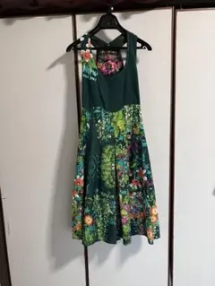 ★Desigual★グリーンフローラル A ラインドレス（38）