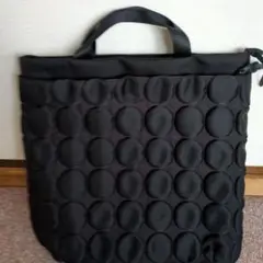 ブラックドットパターンリュック兼手提げバッグ