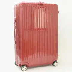 リモワ サルサデラックス 4輪 スーツケース レッド ロック・タイヤ修理