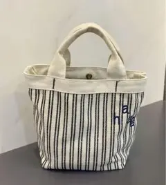 ストライプキャンバストートバッグ