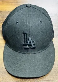 LA ブラック 59FIFTY キャップ 7 1/4 中古
