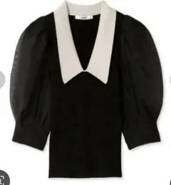 SNIDEL シアースリーブニットカラープルオーバー