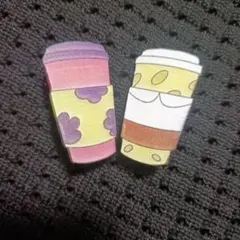 スポンジボブとパトリックコーヒーカップ ピンバッジ