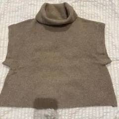 COLLAGE GALLARDAGANTE ベージュタートルニット