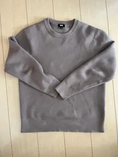 ユニクロ ウォッシャブルミラノリブクルーネックセーター M ベージュ