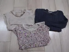 長袖リブ　女の子　３枚セット
