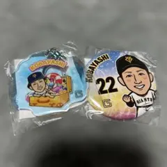読売ジャイアンツガチャ　小林誠司　　缶バッジ　キーホルダーセット