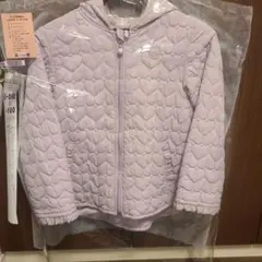 薄紫 キルティングジャケット フード付き