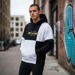 VANS ヴァンズ プルオーバーパーカー メンズM オーバーサイズ ロゴ入り