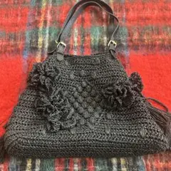 INGEBORG インゲボルグ ブラック紙編みバッグのサムネイル