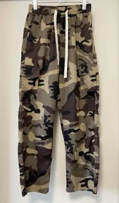 SHEIN カーゴパンツ 迷彩 カモフラ 韓国 ストリート ウエストゴム S