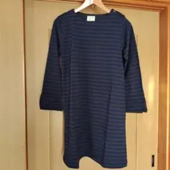 【新品】チュニック　チュニックワンピース　ワンピース　ボーダー　ネイビーのサムネイル