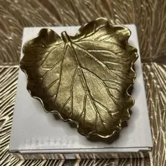 【新品•未使用•箱あり】アクセサリートレイ ゴールドリーフ アクセサリー置き