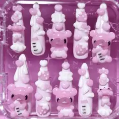 ❤︎現品❤︎ 量産型 地雷系 平成女児 ゴテゴテ ネイルチップ ウィッシュコア 姫系