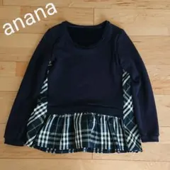 値下げ【anana】大人可愛い 裏起毛 プルオーバー チュニックのサムネイル