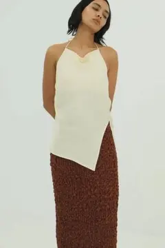 CLANE DRAPE SATIN CAMISOLE TOPS 新品 クラネのサムネイル