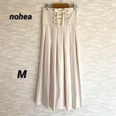 ノヘア nohea【新品タグあり】コルセット風プリーツスカート【M】ロング丈