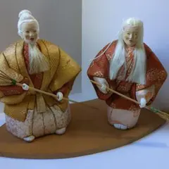 共白髪」「高砂」ガラスケース入り置物 日本人形 - メルカリ