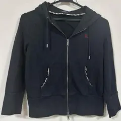 BURBERRY LONDON ブラックパーカー ホースロゴ ノバチェックのサムネイル