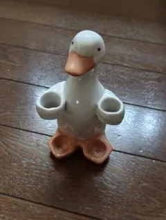 アヒル 陶器製 歯ブラシスタンド
