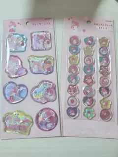 マイメロ おはじきふうシールとウォーターシール