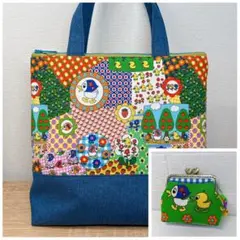 ＊NiCoRiN＊様 オーダー品です♡ファスナー付きランチトートバッグ♡がま口♡