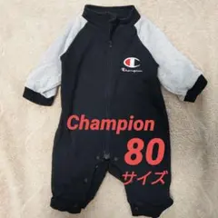 底値⚠️Champion ロンパース カバーオール 70cm ブラック グレーのサムネイル