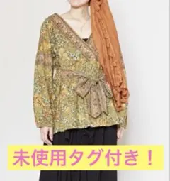 最終価格！チャイハネ　アミナ❤︎ビーズ刺繍付きリボン付きトップス⭐︎未使用タグ付き！のサムネイル