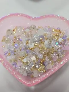 ♥37g 紫MIX ガラスビーズ♥