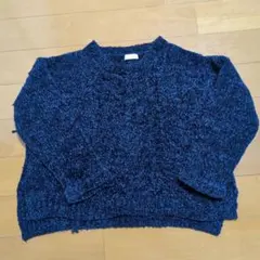 earth music＆ecology ネイビーの長袖ニットセーター F