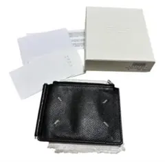 【美品】メゾンマルジェラ マネークリップ二つ折り財布（ブラック）　箱ありのサムネイル