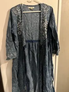 FREAKS STORE　インディゴ 刺繍 2way ワンピース レディース