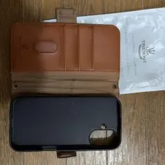 UK TRIDENT デニム調 手帳型 iPhoneケース