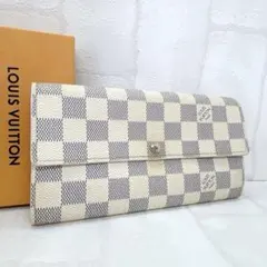 美品✨VUITTON ヴィトン 長財布 ダミエ アズール ポルトフォイユ サラ