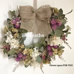 ドライフラワーリース インテリア