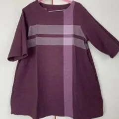 横浜元町grape 五分袖チュニック　レディースカットソー　L