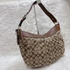 Coach コーチ シグネチャー柄 ホーボー ワンショルダーバッグ