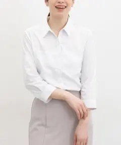 honeys ハニーズ らくらくスキッパーシャツ 7分袖のサムネイル
