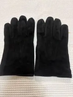 イタリア製 スェードグローブ　カシミアラインイング 黒 サイズ９