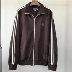 フレッドペリー☆ L～XL☆ブラウンｘホワイト☆ジャージ☆茶ｘ白☆F-1