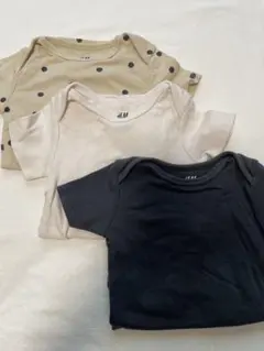 H&M オーガニックコットン ロンパース 3枚セット