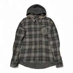 GIRBAUD hooded checked flannel shirt 00sのサムネイル