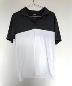 UNIQLO グレー/ホワイト ポロシャツ Lサイズ　ゴルフ
